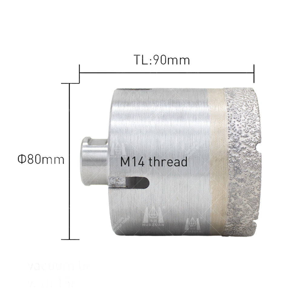 Mermer için M14 Vakum Kaynaklı Elmas Çekirdekli Matkap Ucu